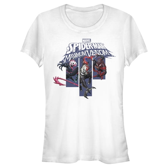 Junior's Marvel Spider-Man Maximum Venom Graphic Tee White Small