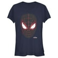 thumbnail image 1 of Junior's Marvel Spider-Man: Miles Morales Glitch Mask  Graphic Tee Navy Blue 2X Large, 1 of 2
