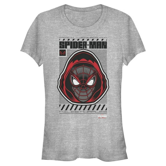 Junior's Marvel Spider-Man: Miles Morales Hooded Hero Graphic Tee Athletic Heather X Large