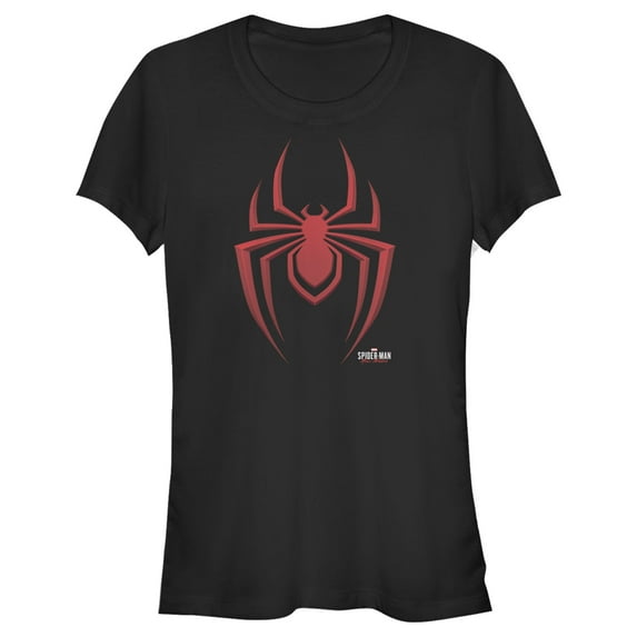 Junior's Marvel Spider-Man: Miles Morales Spider Logo Graphic Tee Black Medium