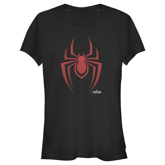 Junior's Marvel Spider-Man: Miles Morales Spider Logo  Graphic Tee Black Small