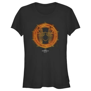 Junior's Marvel Spider-Man: No Way Home Gold Spider  Graphic Tee Black X Large