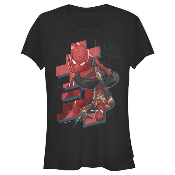 Junior's Marvel Spider-Man: No Way Home Hanging Out  Graphic Tee Black Small