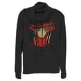 thumbnail image 1 of Junior's Marvel Spider-Man: No Way Home Ripped Iron Suit  Cowl Neck Sweatshirt Black X Large, 1 of 4