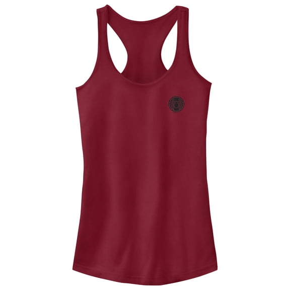 Junior's Marvel Spider-Man: No Way Home Spider Pocket Logo Racerback Tank Top Scarlet Large