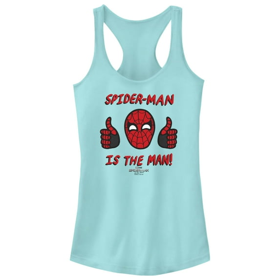 Junior's Marvel Spider-Man: No Way Home The Man Racerback Tank Top Cancun Large