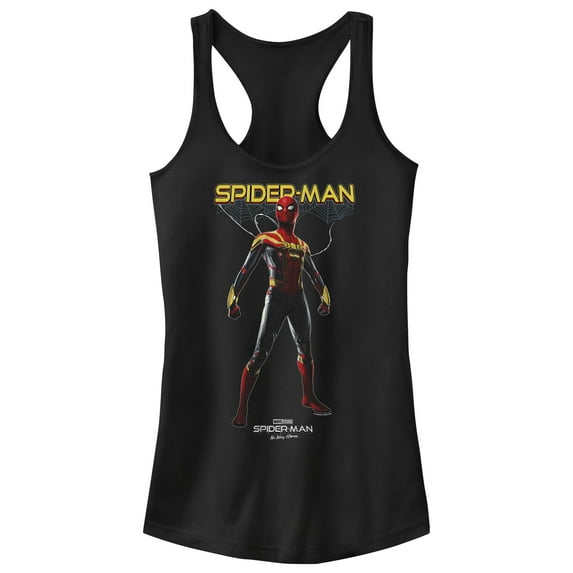 Junior's Marvel Spider-Man: No Way Home Web Hero Racerback Tank Top Black Small