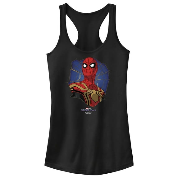 Junior's Marvel Spider-Man: No Way Home Web of a Hero Racerback Tank Top Black Large