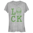 thumbnail image 1 of Junior's Marvel Spider-Man St. Patrick's Day Spidey Luck  Graphic Tee Athletic Heather Medium, 1 of 3