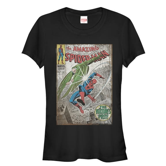 Junior's Marvel Spider-Man Vulture's Prey  Graphic Tee Black 2X Large