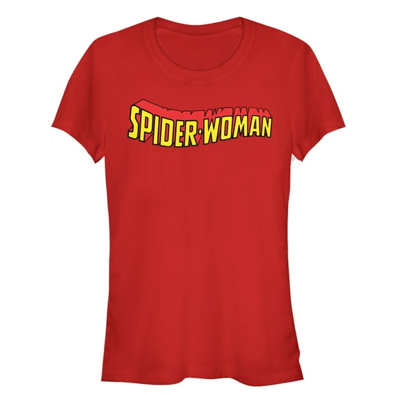 Junior's Marvel Spider-Woman Logo Graphic Tee Red 2X Large
