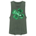thumbnail image 1 of Junior's Marvel St. Patrick's Day Hero Four-Leaf Clover  Festival Muscle Graphic Tee Pine Green Heather X Small, 1 of 4