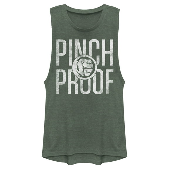 Junior's Marvel St. Patrick's Day Hulk Pinch Smash  Festival Muscle Graphic T-Shirt