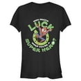 thumbnail image 1 of Junior's Marvel St. Patrick's Day Spider-Man Who Needs Luck  Graphic Tee Black X Large, 1 of 3