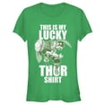 thumbnail image 1 of Junior's Marvel St. Patrick's Thor This Is My Lucky Graphic Tee Kelly Green Medium, 1 of 3