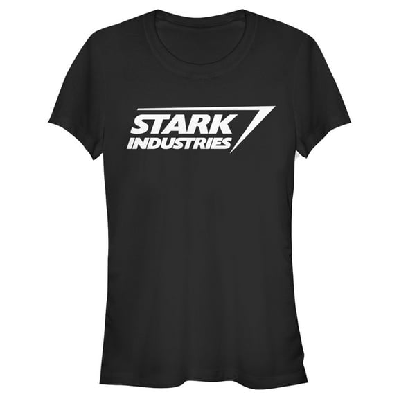Junior's Marvel Stark Industries Iron Man Logo Graphic Tee Black 2X Large