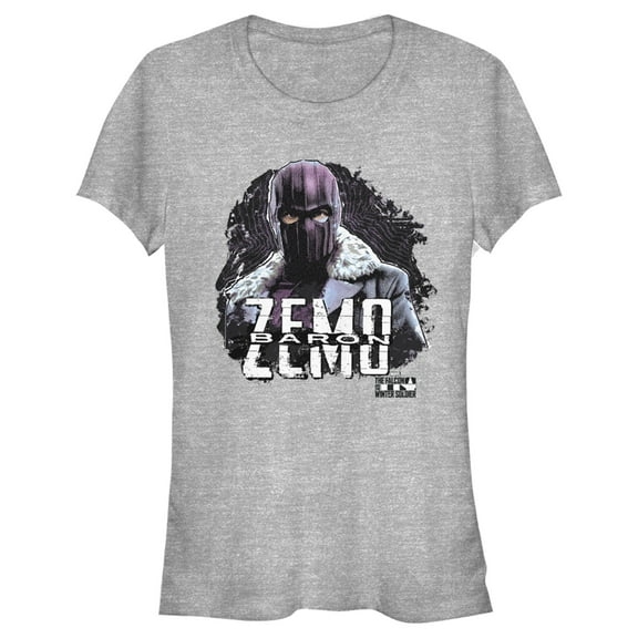 Junior's Marvel The Falcon and the Winter Soldier Baron Zemo Underworldly Heir  Graphic Tee Athletic Heather 2X Large