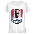 thumbnail image 1 of Junior's Marvel The Falcon and the Winter Soldier Captain America Falcon  Graphic Tee White Large, 1 of 3