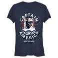 thumbnail image 1 of Junior's Marvel The Falcon and the Winter Soldier Captain America Sam Wilson  Graphic Tee Navy Blue X Large, 1 of 3