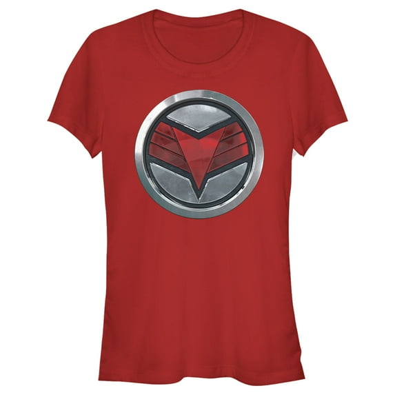 Junior's Marvel The Falcon and the Winter Soldier Falcon Logo Graphic Tee Red X Large