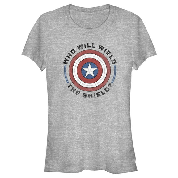 Junior's Marvel The Falcon and the Winter Soldier Wield Graphic Tee Athletic Heather Small