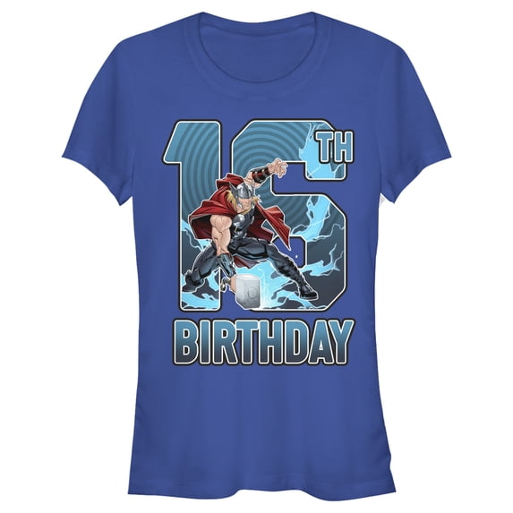 Junior's Marvel Thor Hammer 16th Birthday Graphic T-Shirt