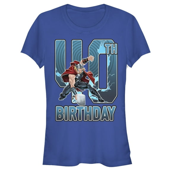 Junior's Marvel Thor Hammer 40th Birthday Graphic T-Shirt