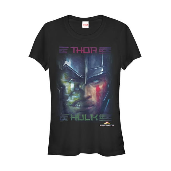 Junior's Marvel Thor: Ragnarok Hulk Battle Graphic Tee Black X Large