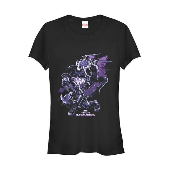 Junior's Marvel Thor: Ragnarok Hulk Fight  Graphic Tee Black 2X Large