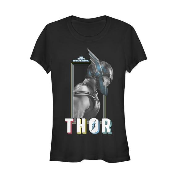 Junior's Marvel Thor: Ragnarok Profile  Graphic Tee Black Large