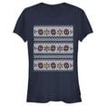 thumbnail image 1 of Junior's Marvel Ugly Christmas Deadpool Taco  Graphic Tee Navy Blue Small, 1 of 2