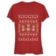 thumbnail image 1 of Junior's Marvel Ugly Christmas Iron Man  Graphic Tee Red Large, 1 of 2