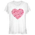 thumbnail image 1 of Junior's Marvel Universe Logo Heart Icons  Graphic Tee White Medium, 1 of 3