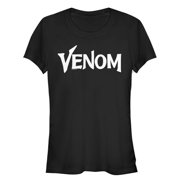 Junior's Marvel Venom Film Bold Logo Graphic Tee Black Large