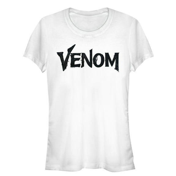 Junior's Marvel Venom Film Contagious Logo  Graphic Tee White X Large