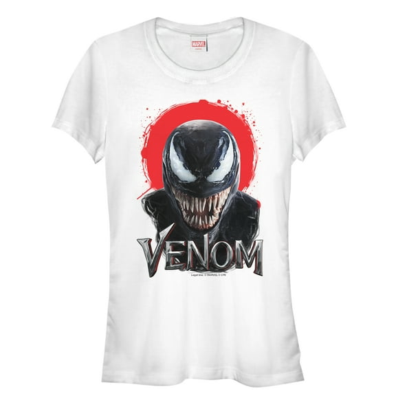 Junior's Marvel Venom Film Halo Graphic Tee White X Large