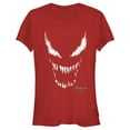 thumbnail image 1 of Junior's Marvel Venom: Let There be Carnage Big White and Red face  Graphic Tee Red Small, 1 of 3