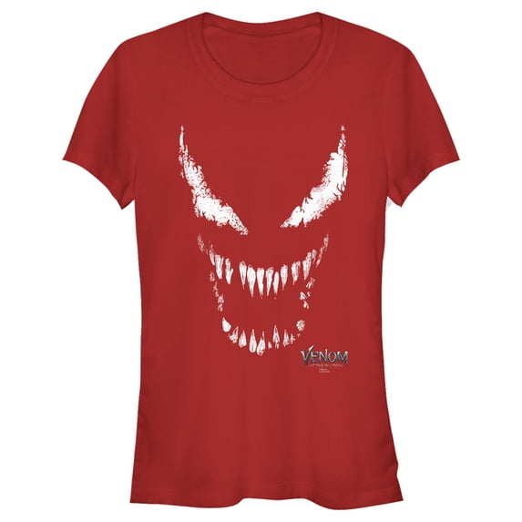 Junior's Marvel Venom: Let There be Carnage Big White and Red face Graphic Tee Red Small