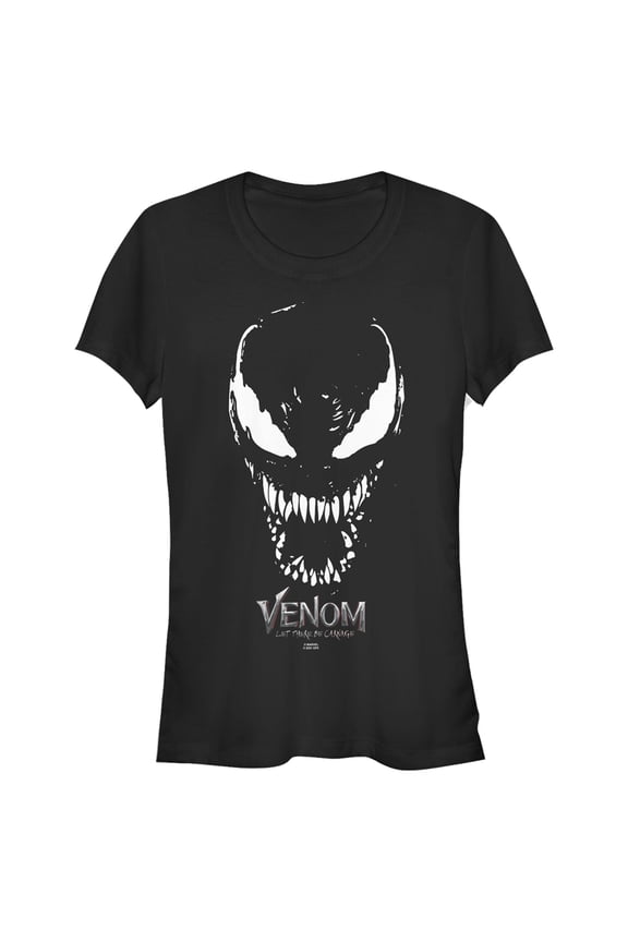 Junior's Marvel Venom: Let There be Carnage Big face Logo Graphic Tee Black Medium