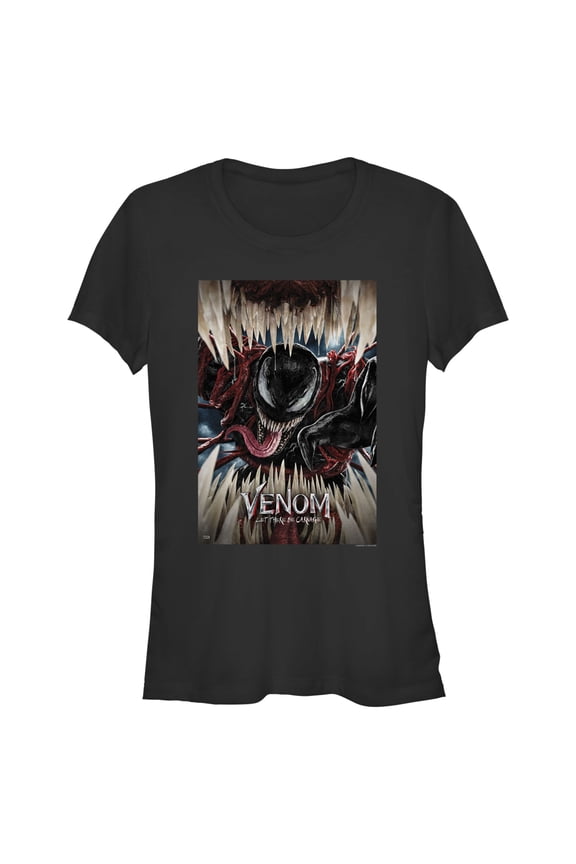 Junior's Marvel Venom: Let There be Carnage Razor Teeth Graphic Tee Black Small