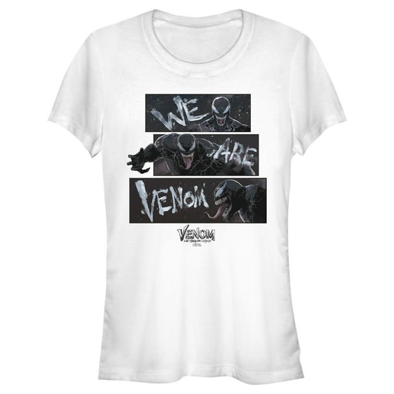 Junior's Marvel Venom: Let There be Carnage We are Venom Comic Graphic Tee White 2X Large