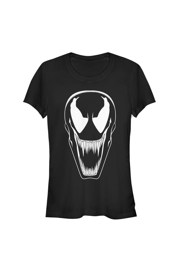 Junior's Marvel Venom Modern Face  Graphic Tee Black Medium