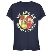 Juniors Marvel WandaVision Unusual Couple Graphic Tee Navy Blue Small