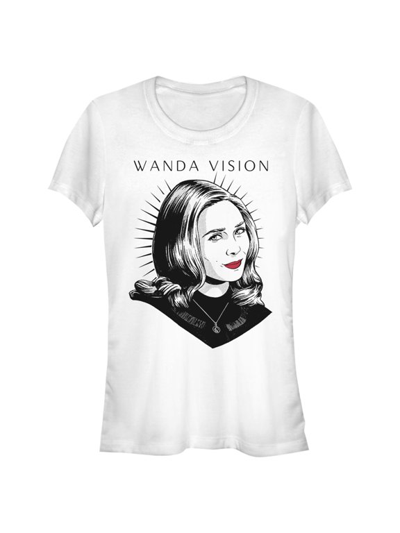 Junior's Marvel WandaVision Wanda Pop Graphic Tee White Small