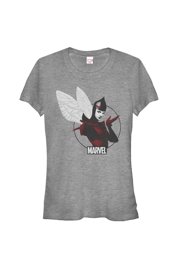 Junior's Marvel Wasp the Avenger  Graphic Tee Athletic Heather Small