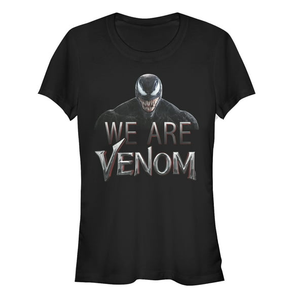 Junior's Marvel We Are Venom Film Logo  Graphic Tee Black X Large