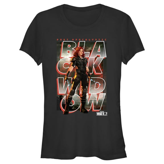 Junior's Marvel What if…? Apocalypse Black Widow  Graphic Tee Black X Large