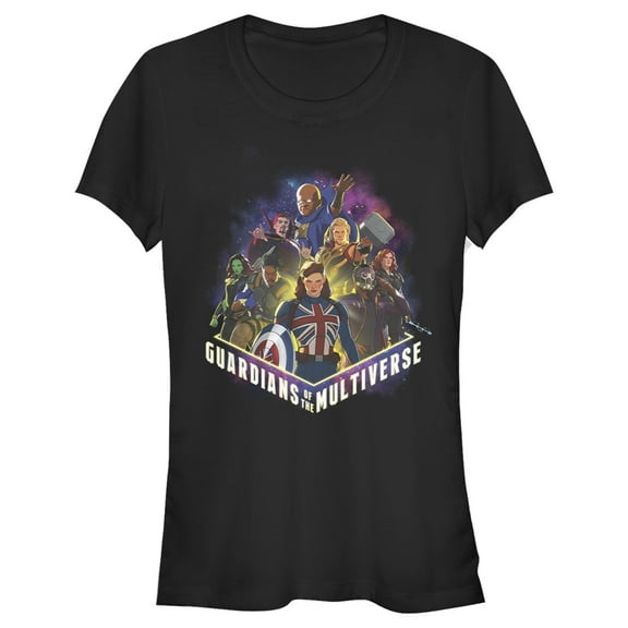Junior's Marvel What if…? Guardians of the Multiverse  Graphic Tee Black Large