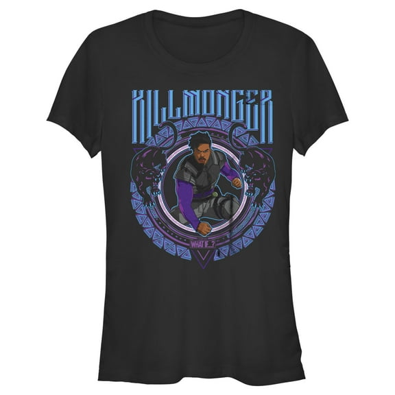 Junior's Marvel What if…? Killmonger Graphic Tee Black 2X Large