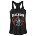 thumbnail image 1 of Junior's Marvel Widow Circle Racerback Tank Top Black Large, 1 of 4